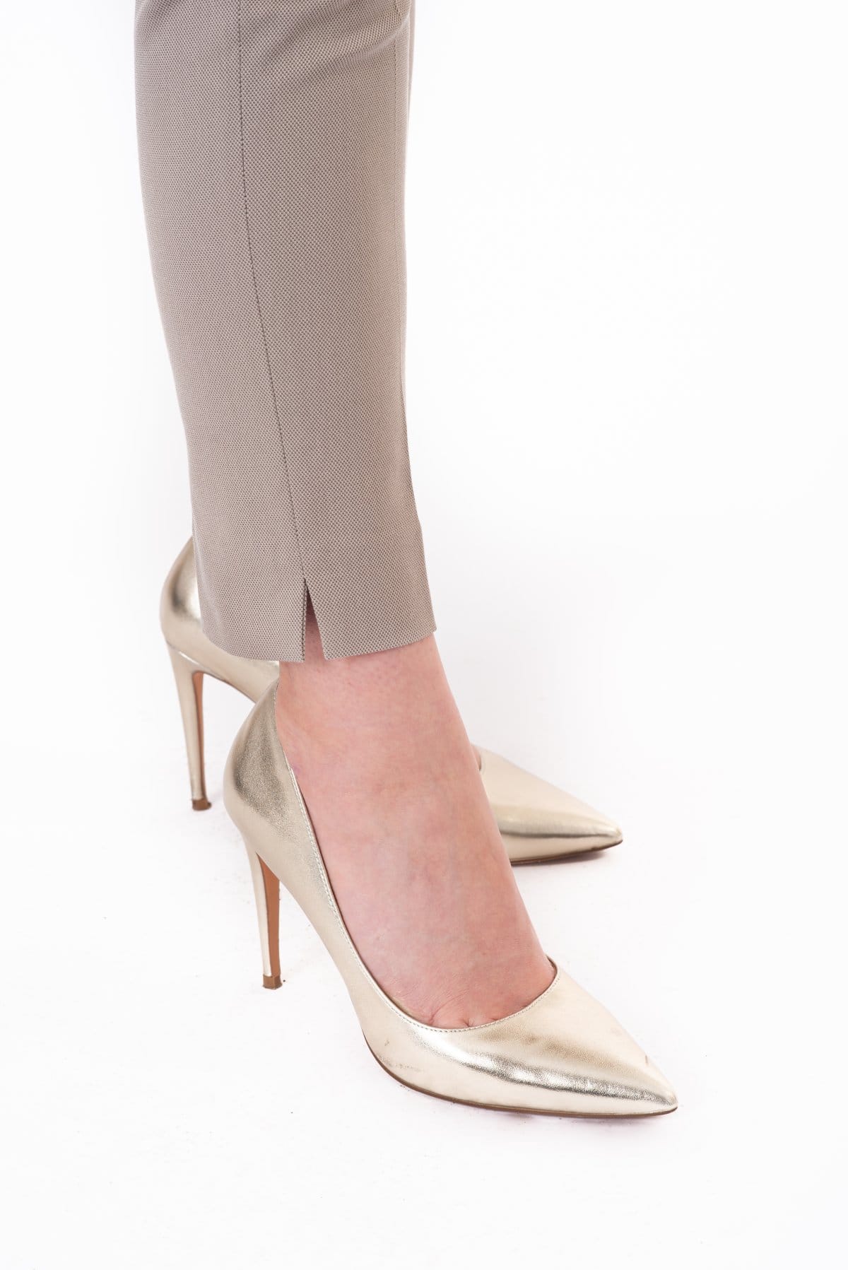 Eleganckie spodnie slim — Beżowy, zdjęcie 7