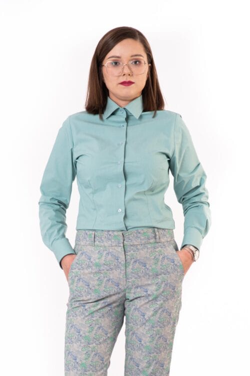 Elegancka koszula — Turkusowy
