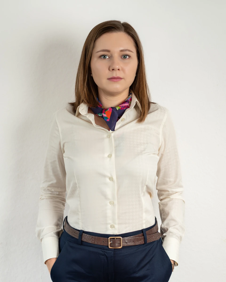 Elegancka koszula — Kremowy — kurza stopka, zdjęcie 1