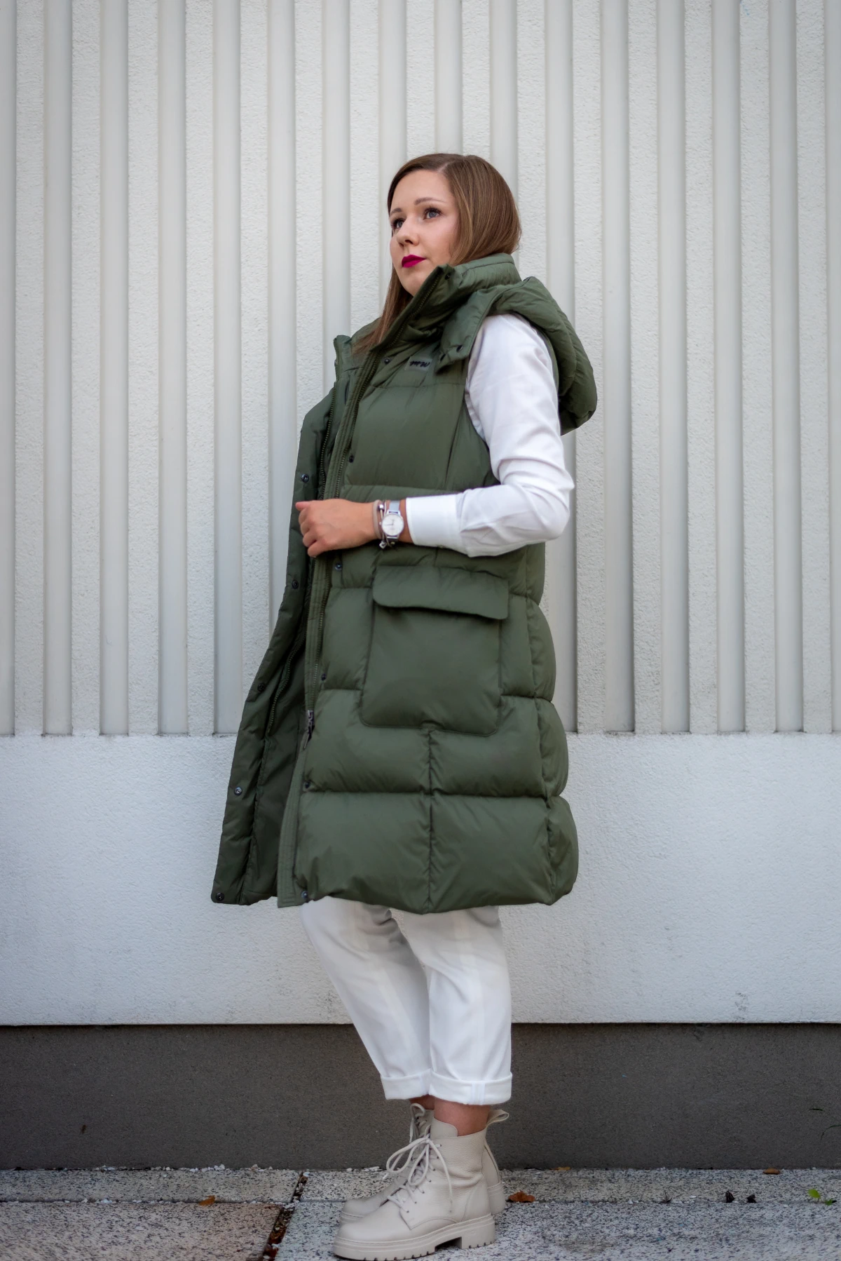 Kamizelka puchowa Julia — Khaki, zdjęcie 1